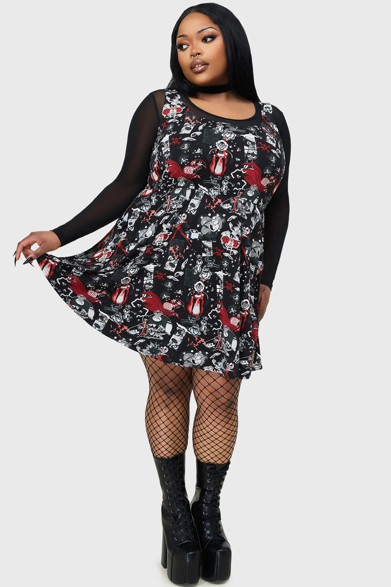 Evil Inside Skater Dress - Image 8