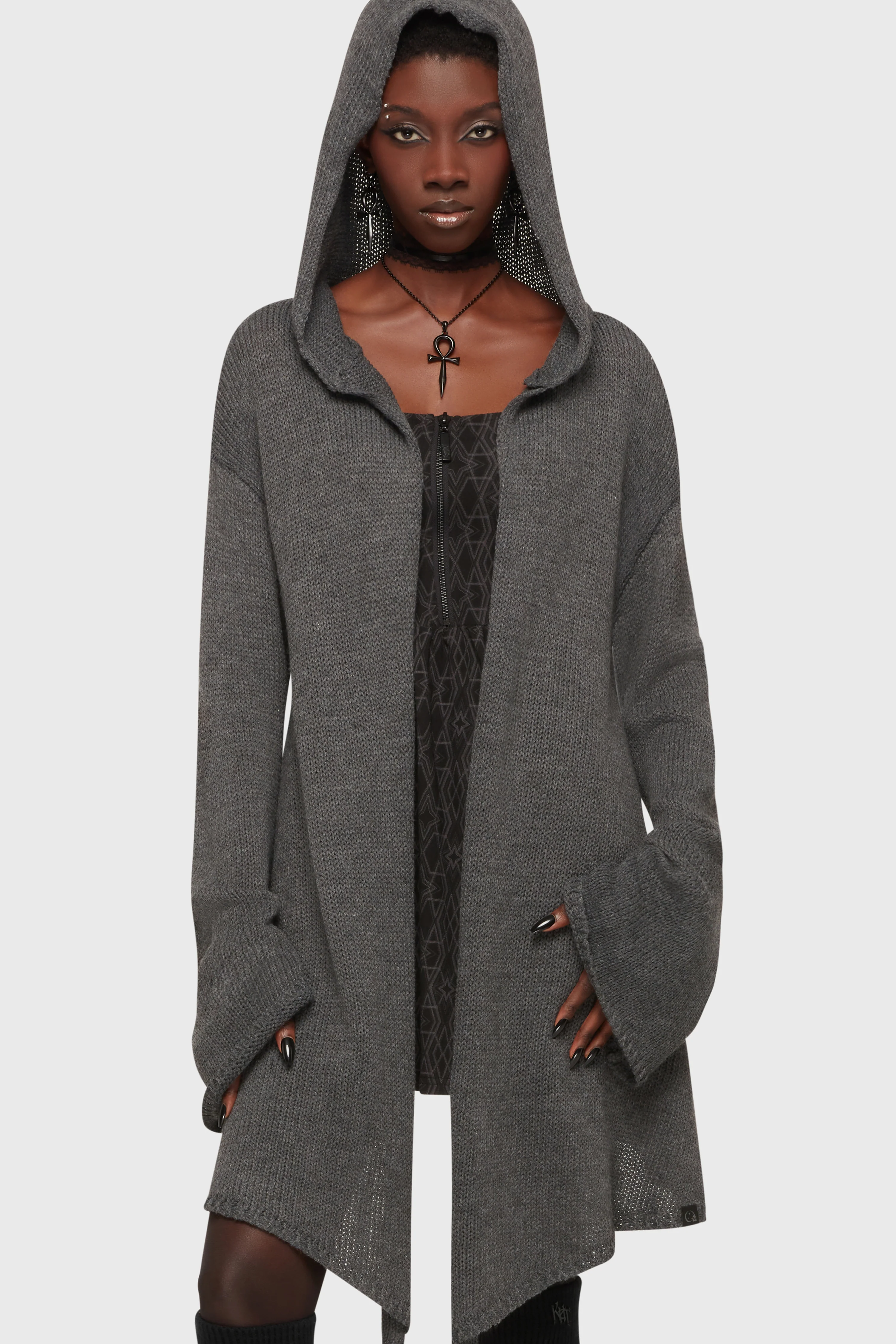 Forget Wishing Knit Cardigan [Grey] - Image 4