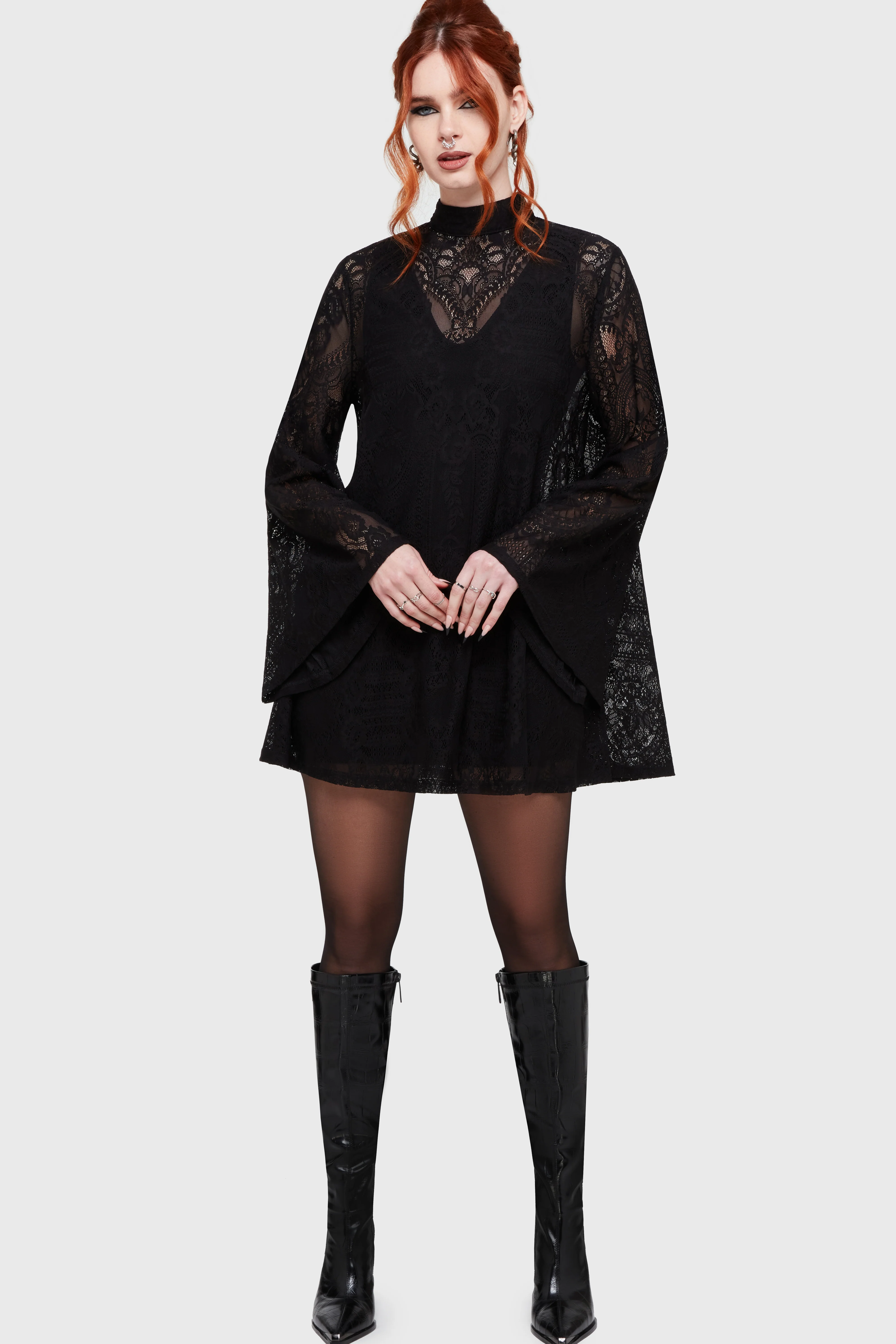 Waltz In Mourning Mini Dress - Image 3