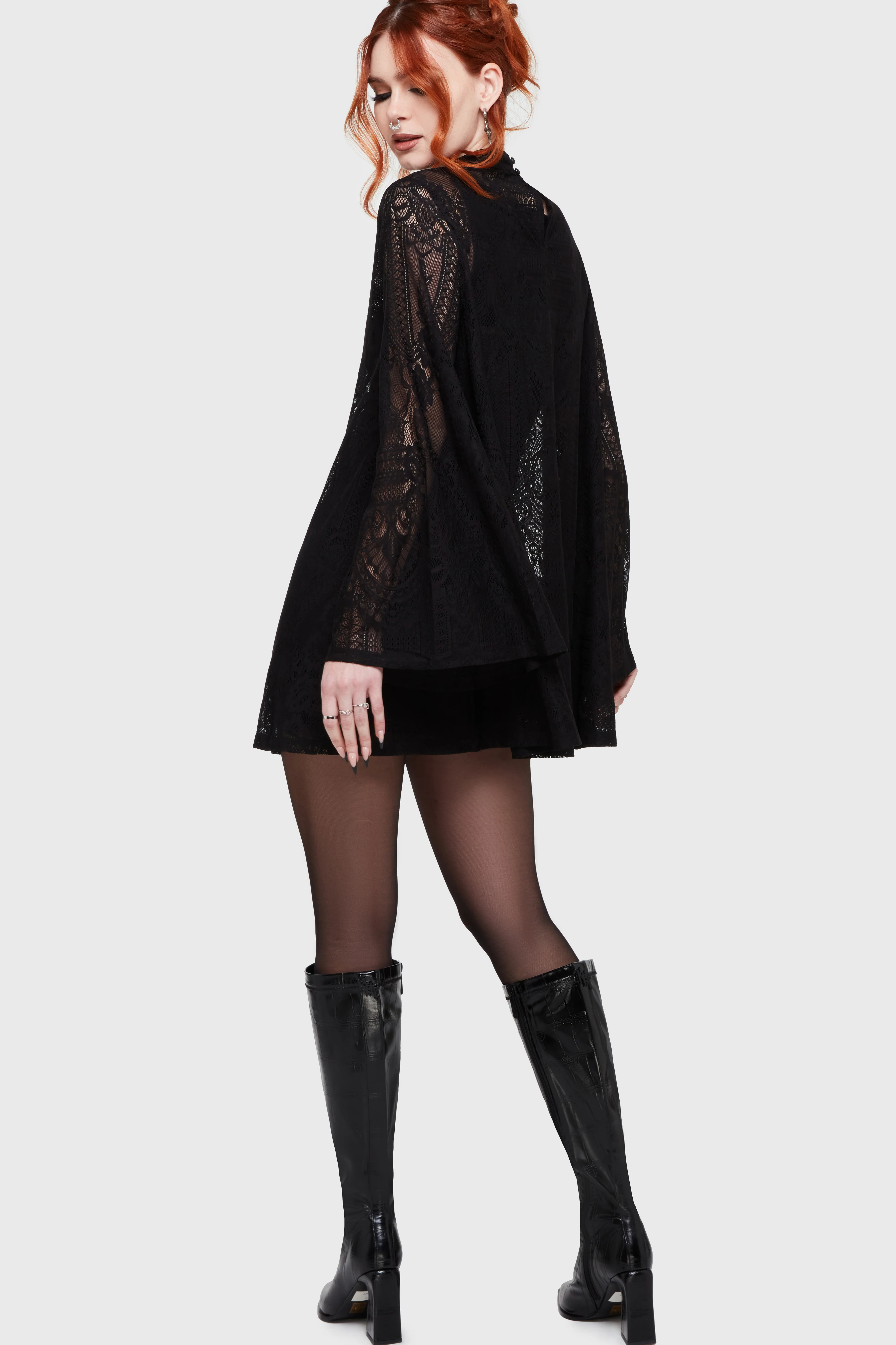 Waltz In Mourning Mini Dress - Image 4